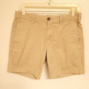 J. Crew Factory Tan Flat Front 7" Inseam